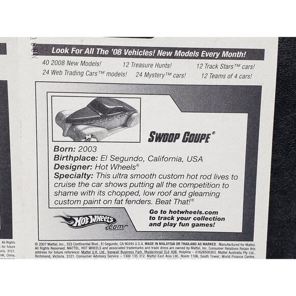Mattel Hot Wheels 2008 All Stars La Troca Truck & Swoop Couple Diecast Race Car - Picture 5 of 7